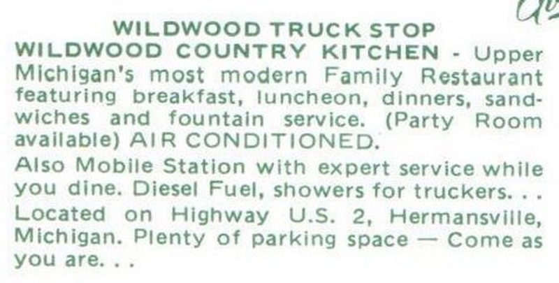 Wildwood Country Kitchen - Vintage Postcard